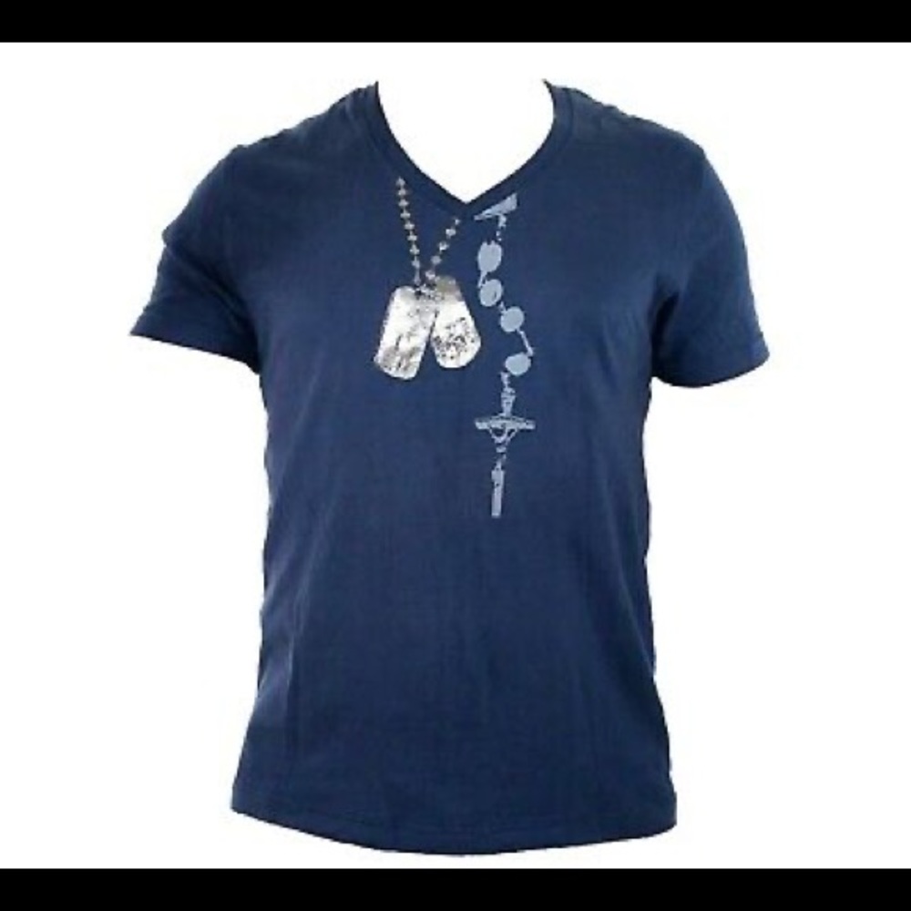 Yoko Devereaux Rosary Print V-neck T-Shirt
